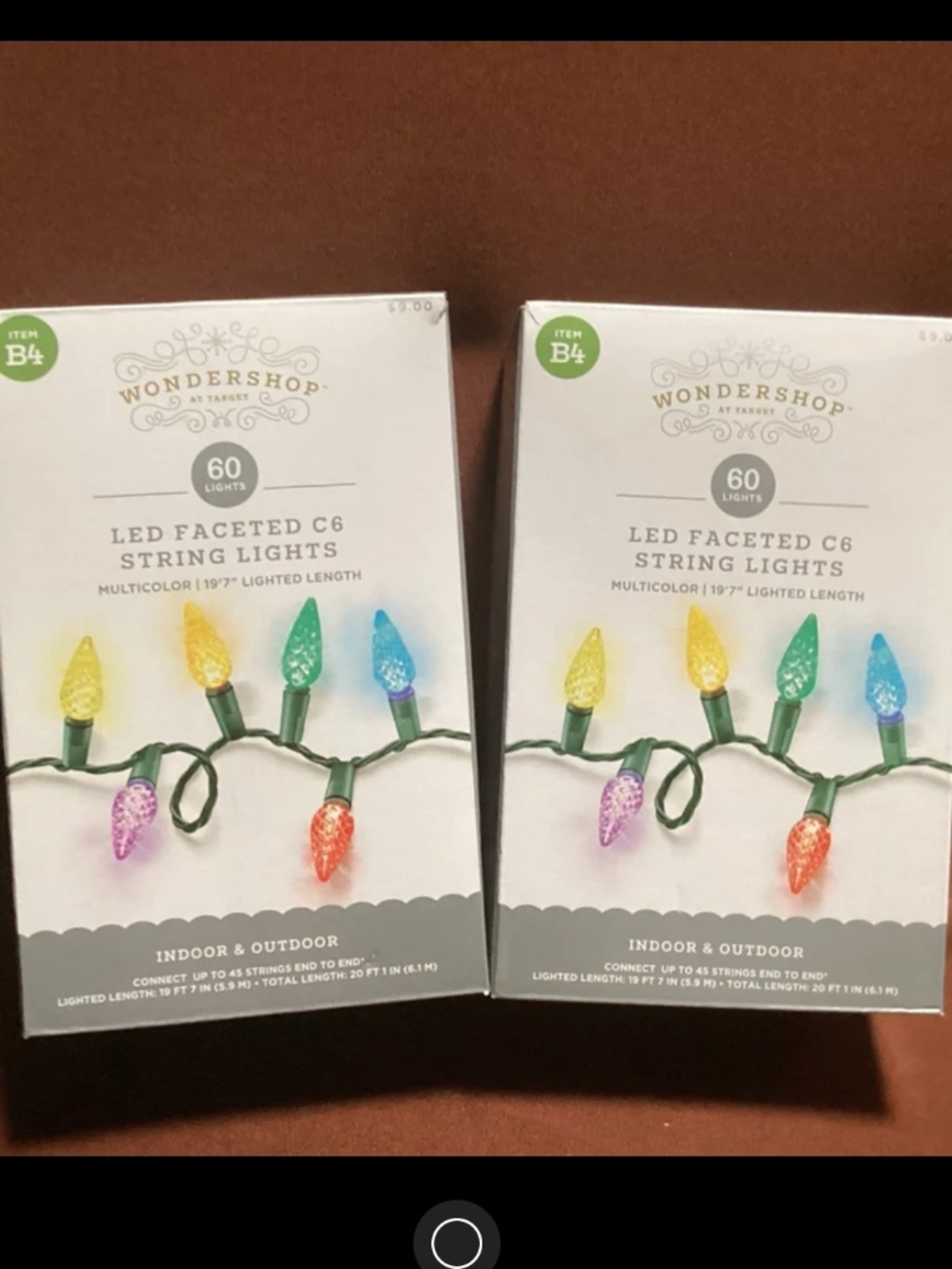 Wondershop Christmas LED Faceted C6 String Multi-Color Lights Bundle